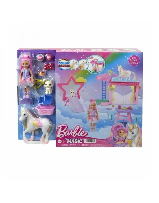 ÇOK SATAN Barbie A Touch Of Magic Chelsea ve Pegasus Oyun Seti HNT67