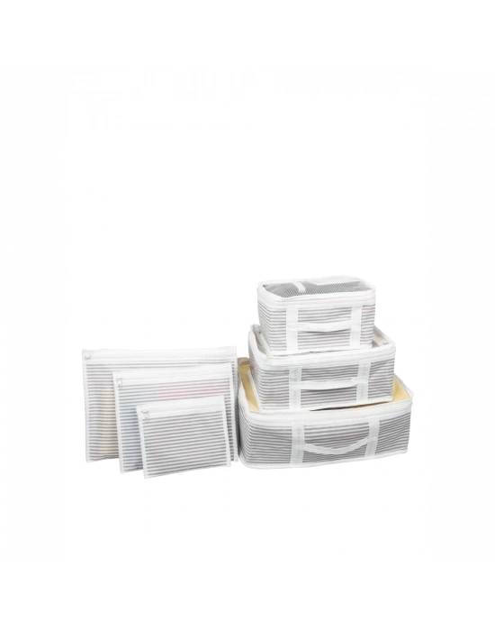 ÇOK SATAN Bavul İçi Organizer Seti - Yatak Odası Organizer Set - Makyaj Organizer Mini Hurçlar (6 Parça)