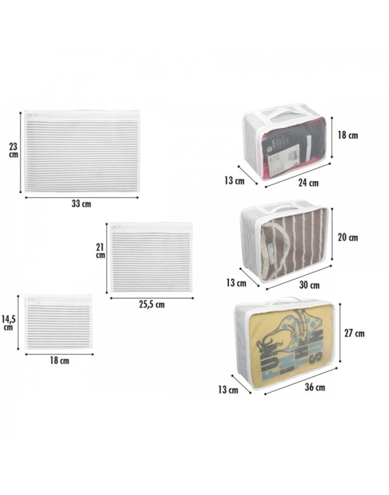 ÇOK SATAN Bavul İçi Organizer Seti - Yatak Odası Organizer Set - Makyaj Organizer Mini Hurçlar (6 Parça)