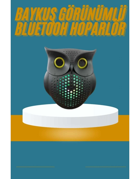 ÇOK SATAN Baykuş Görünümlü Işıklı Bluetooth Speaker Bluetooth Hoparlör