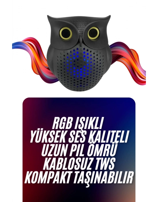 ÇOK SATAN Baykuş Tasarımlı Mini Bluetooth Speaker Yüksek Ses Kaliteli Taşınabilir
