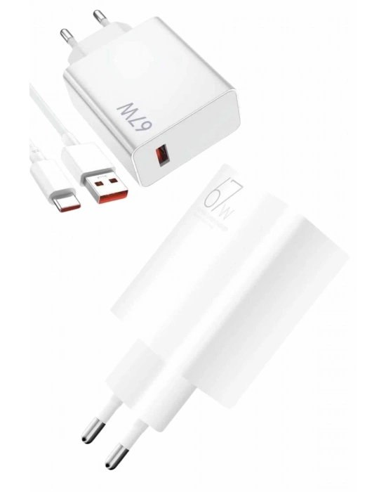 ÇOK SATAN Beyaz Ultra Plus Hızlı Şarj Seti Şarj Adaptörü ve Kablosu 67W