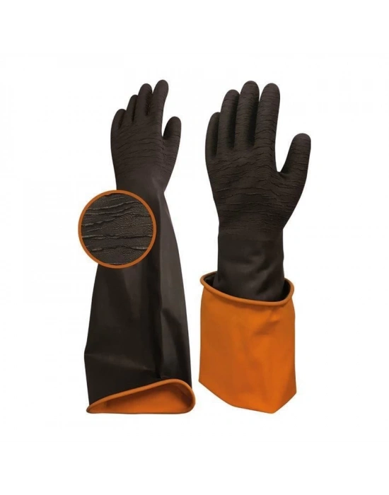 ® Beybi H2 60EXT Korun Tırtıklı Uzun Siyah Eldiven No:11