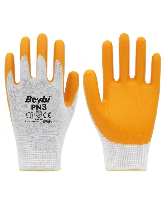 ® Beybi PN3 Nitril Sarı İş Eldiveni No:9 1 Çift