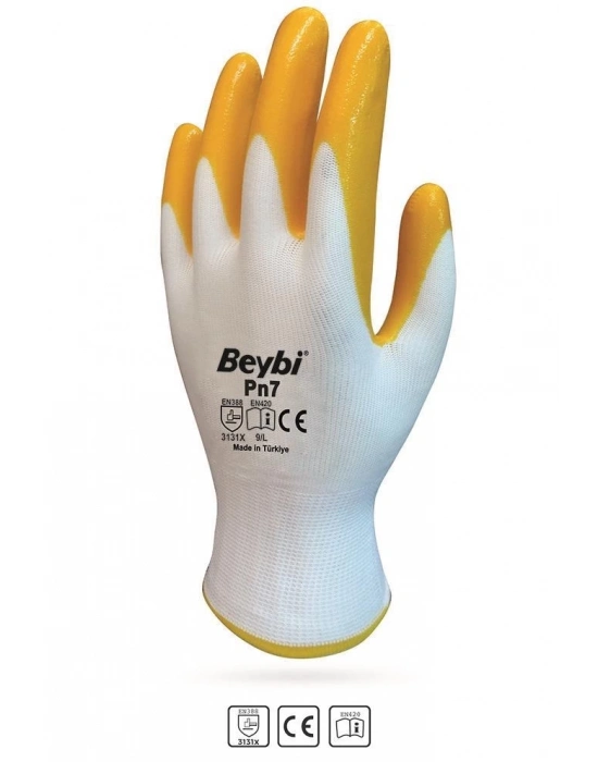 ® Beybi PN7 No:9 Sarı Nitril Eldiven