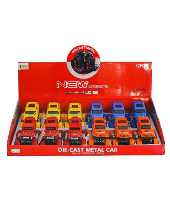 ® 02062-FY6018G-12D Çek Bırak Metal Araba -Asya Oyuncak