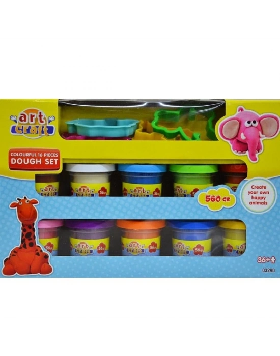 ® 03290 16 parça HAMUR SETİ-RENGARENK / 560 gr