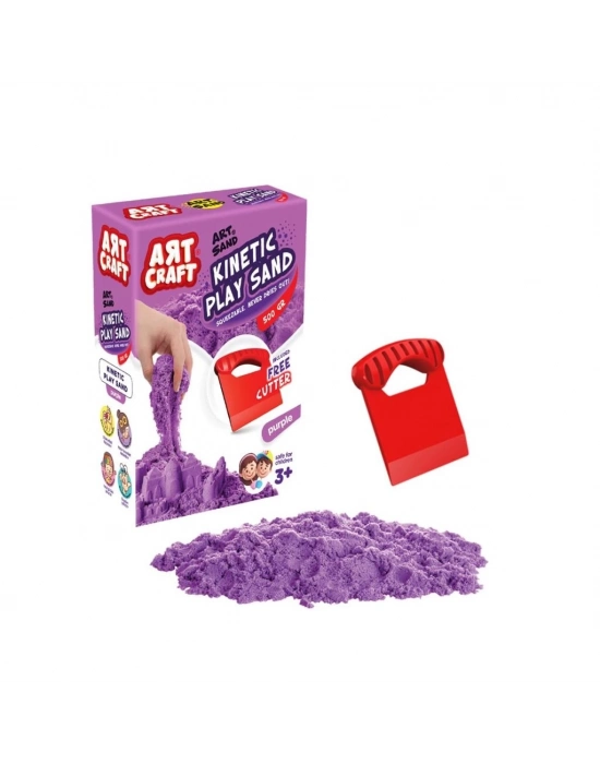 ® 03689  Aksesuarlı Mor Kinetik Oyun Kumu 500 gr