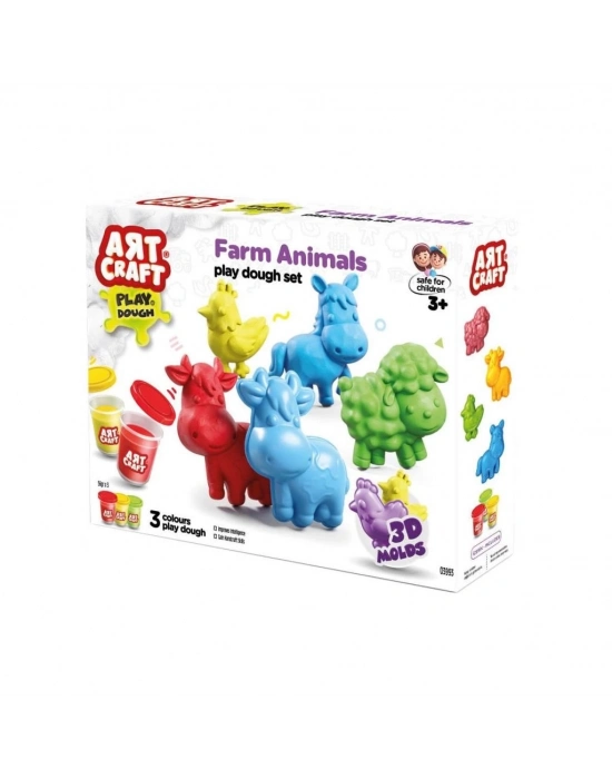 ® 03993 Art Craft Çiftlik Hayvanları Hamur Set 168 Gr -Fentoys