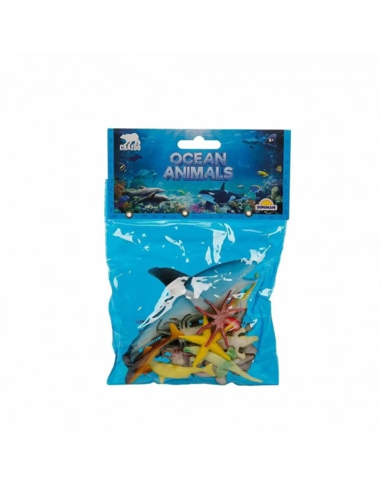 ® 0704 Okyanus Hayvanları Poşetli Hayvan Oyun Seti