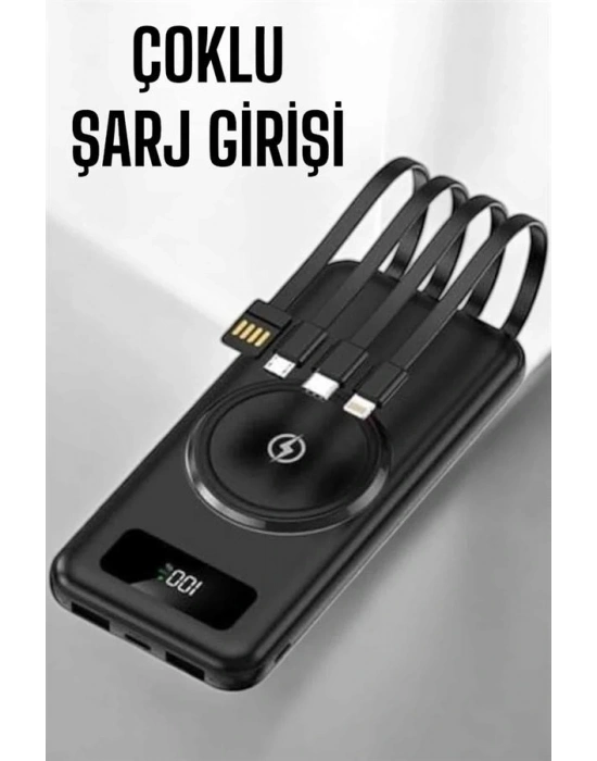 ® 10.000 Mah Powerbank 4 Portlu Hızlı Şarj Dijital Göstergeli