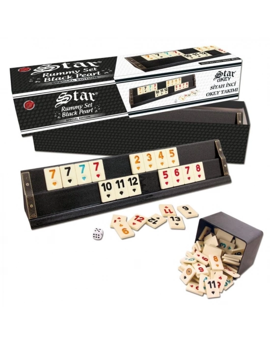 ® 1010679 Star Siyah İnci Okey Takımı