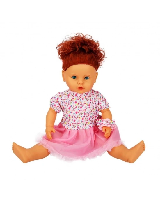 ® 1060011 Lila Sesli Saçlı Et Bebek 60 cm