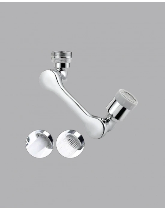 ® 1080° Dönebilen Musluk Başlığı Robotik Kol Havalandırıcı Çok Yönlü Su Yönlendirme