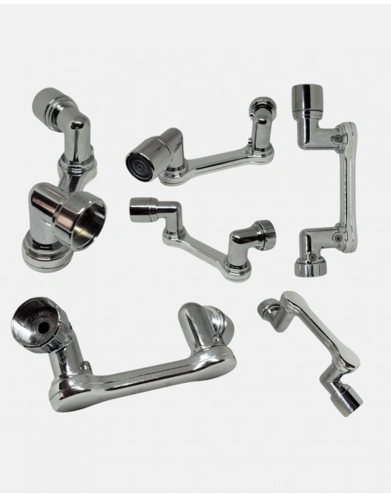 ® 1080° Dönebilen Musluk Ucu – Su Tasarruflu, Esnek ve 360° Çift Eksenli Başlık