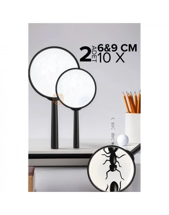 ® 10X Büyüteç 6 ve 9 cm 2 li SET