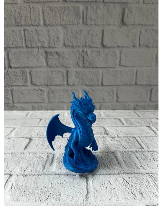 ® 12 cm Mavi Ejderha Figürü Koleksiyonluk Dekoratif Biblo