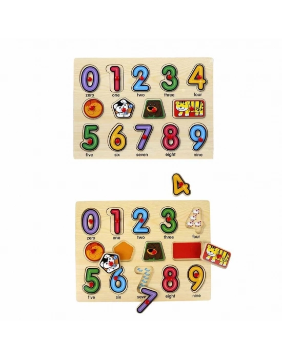 ® 130444 Ahşap Raptiyeli Puzzle Saat