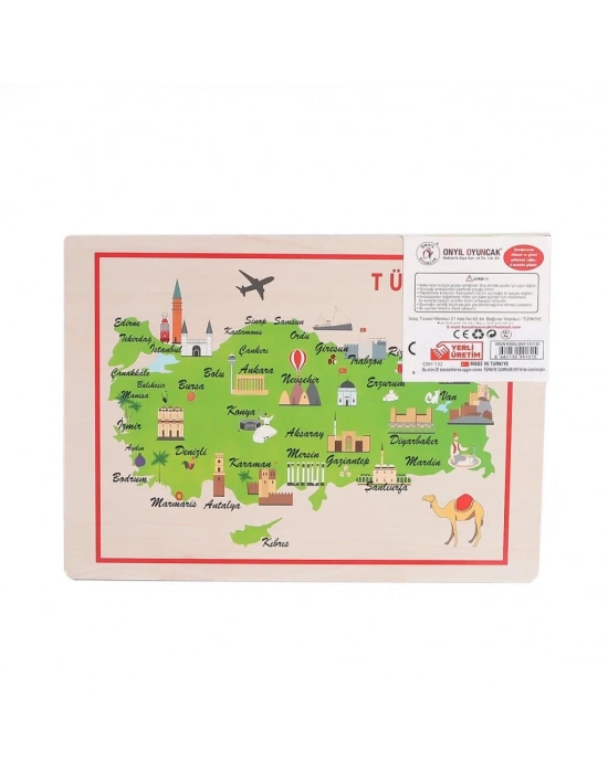 ® 131-132 ONY Ahşap Tutmalı Puzzle Büyükten Küçüğe -Onyıl