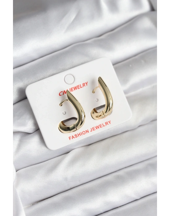 ® 14K Gold Renk Kaplama CM Kadın Küpe