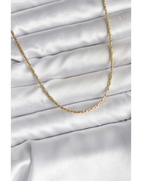 ® 14K Gold Renk Kaplama İnce Zincir Model CM Kadın Kolye