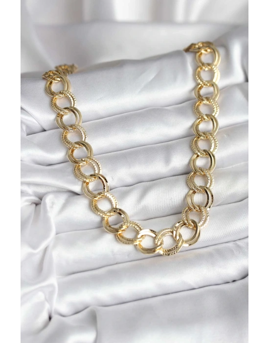 ® 14K Gold Renk Kaplama Samanyolu Model CM Kadın Kolye