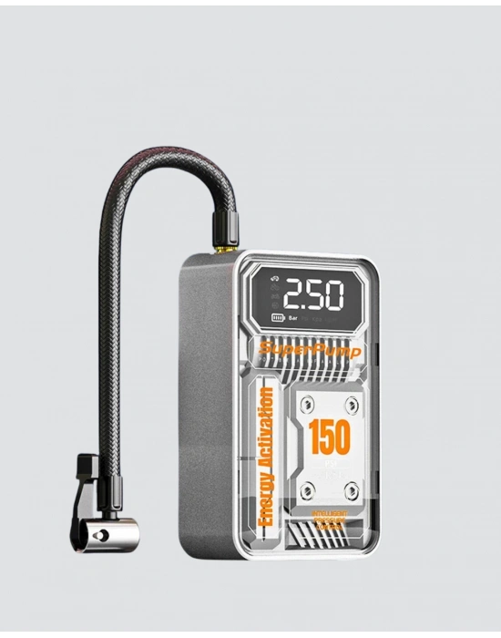 ® 150 PSI Kablosuz Şarjlı Hava Pompası – LED Ekranlı ve Otomatik Kapanma Özellikli
