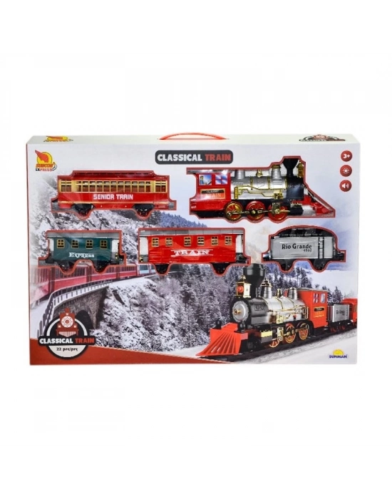 ® 1553 Klasik Tren Seti Sesli ve Işıklı 22 Parça