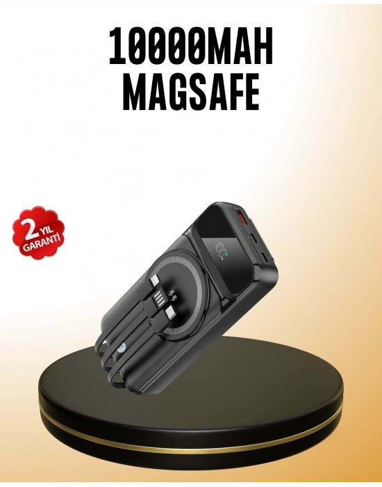 ® 15W Kablosuz Hızlı Şarjlı 10000 mAh Powerbank – Taşınabilir, LED Göstergeli