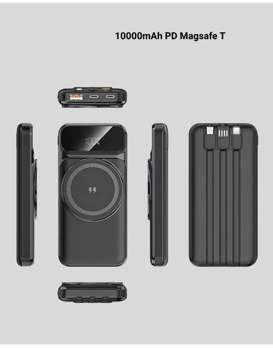 ® 15W Kablosuz Şarj Özellikli 10000 mAh Powerbank –  Type-C Hızlı Şarj