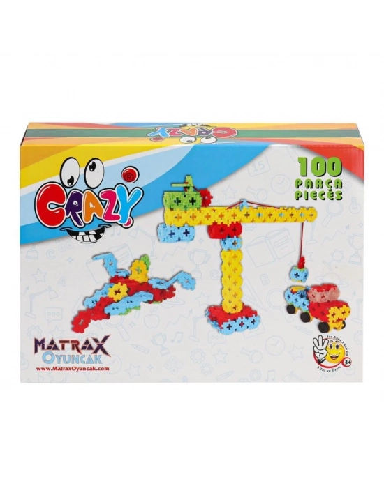 ®  1713 Crazy 100 Parça Blok Seti -Akçiçek Oyuncak