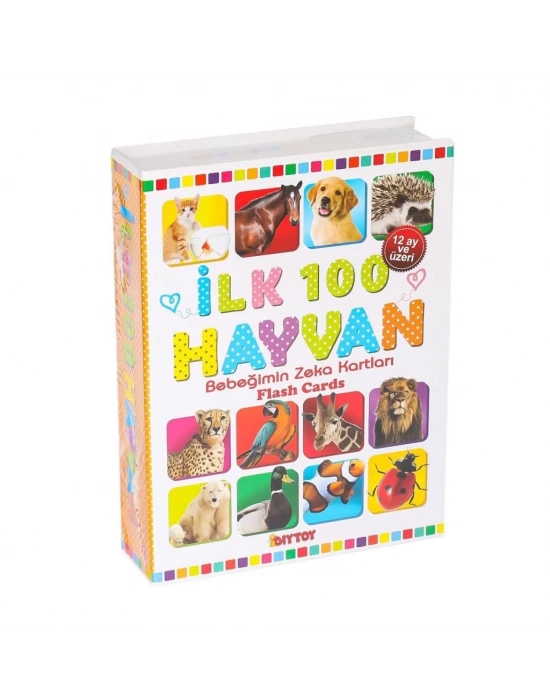 ® 1741 FLASH CARD İLK 100 HAYVANLAR EĞİTİCİ KARTLAR