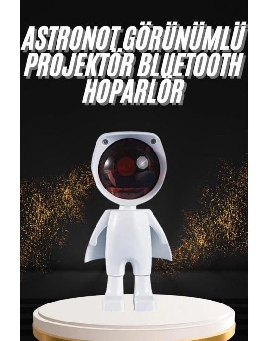 ® 180 Derece Dönebilen Astronot Masa ve Gece Lambası Projektör