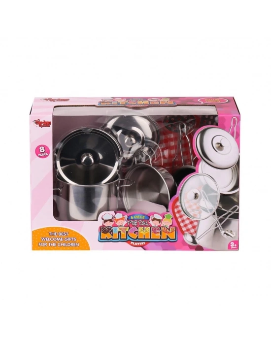 ® 1818-3 Çelik Tencere Tava Seti 8 Parça -Vardem Oyuncak