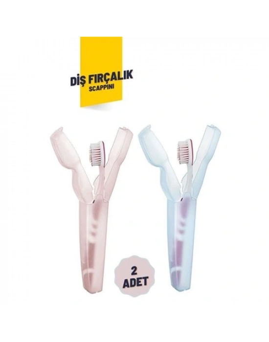 ® 2li Kapaklı Diş Fırçası Kutusu Kapaklı Diş Fırçalık – Hijyenik ve Şık Banyo Düzeni