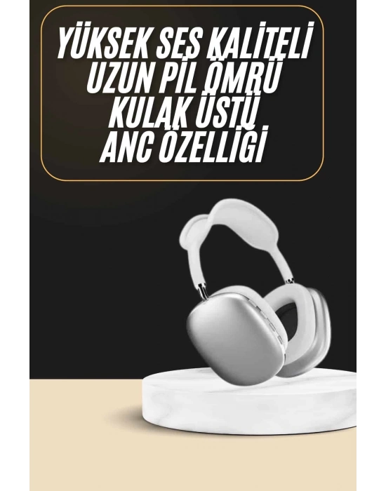 ® 2025 Model Kulak Üstü Kablosuz Bluetooth Kulaklık Gürültü Azalta Uzun Pil