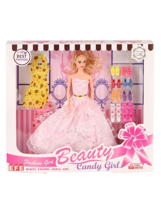 ® 207 Ayakkabı Setli Candy Girl Bebek -Toys