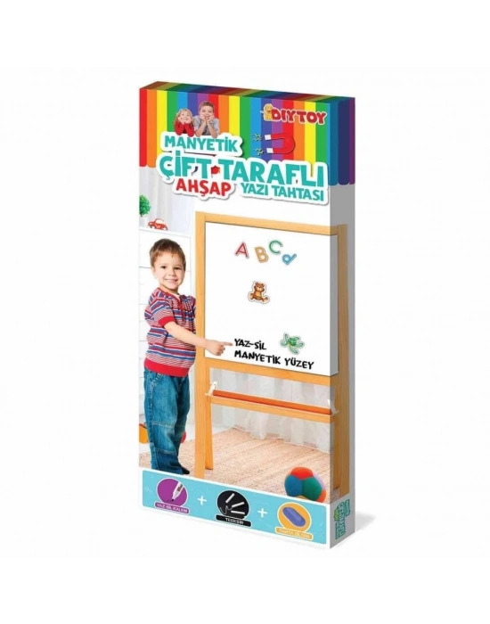 ® 2195 AYAKLI ÇİFT TARAFLI MANYETİK AHŞAP YAZI TAHTASI
