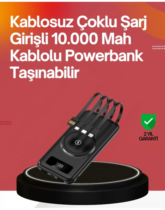 ® 22.5W Hızlı + 15W Kablosuz Şarj – Akıllı Powerbank ile Her An Enerji