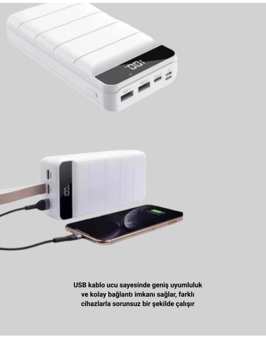 ® 22.5W PD Destekli Taşınabilir Şarj Cihazı Çoklu Çıkışlı Model Powerbank