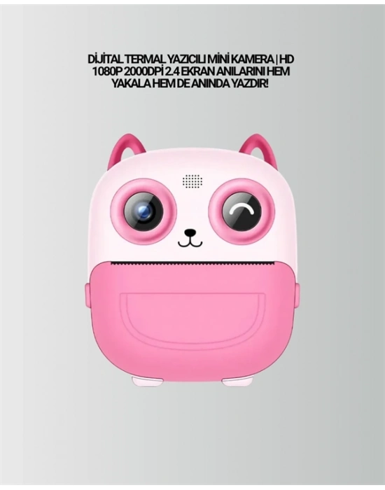 ® 2.4” Ekranlı Mini Kamera – 1080p Kayıt + Mürekkepsiz Yazdırma