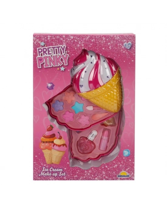® 2595 Dondurma Şekilli 2 Katlı Makyaj Güzellik Seti