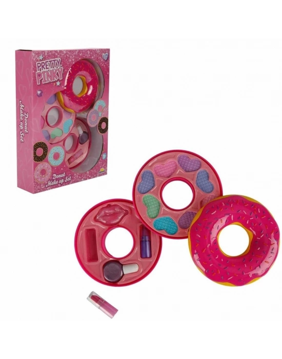 ® 2596 Donut Şekilli 2 Katlı Makyaj Güzellik Seti