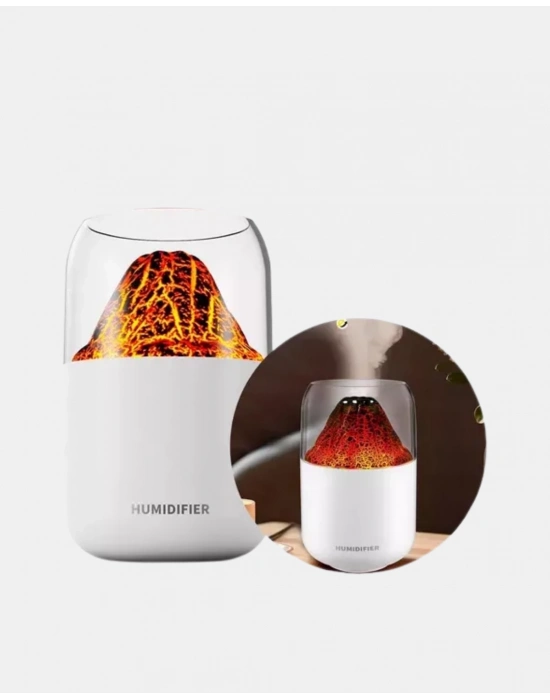 ® 280ml Alev Işıklı Ultrasonik Hava Nemlendirici Sessiz ve USB Şarjlı