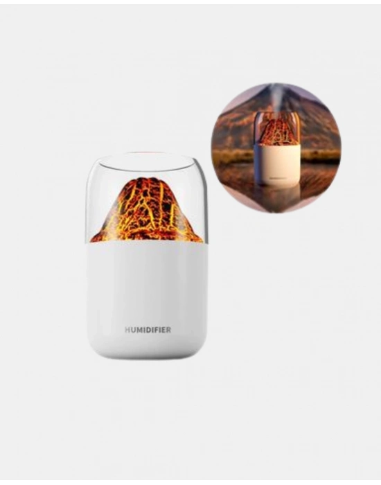 ® 280ml Alev Işıklı Ultrasonik Hava Nemlendirici Sessiz ve USB Şarjlı