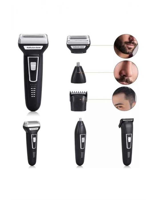 ® 3lü Set Saç Sakal Kesme Traş Makinesi Burun Kılı Alma Tıraş Makinesi