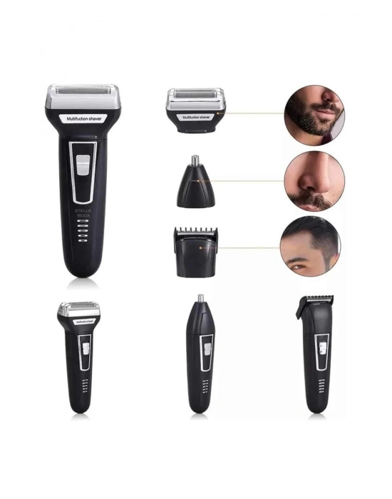 ® 3lü Set Saç Sakal Kesme Traş Makinesi Burun Kılı Alma Tıraş Makinesi