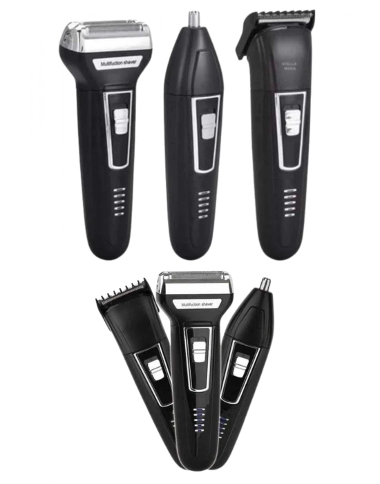 ® 3lü Set Saç Sakal Kesme Traş Makinesi Burun Kılı Alma Tıraş Makinesi