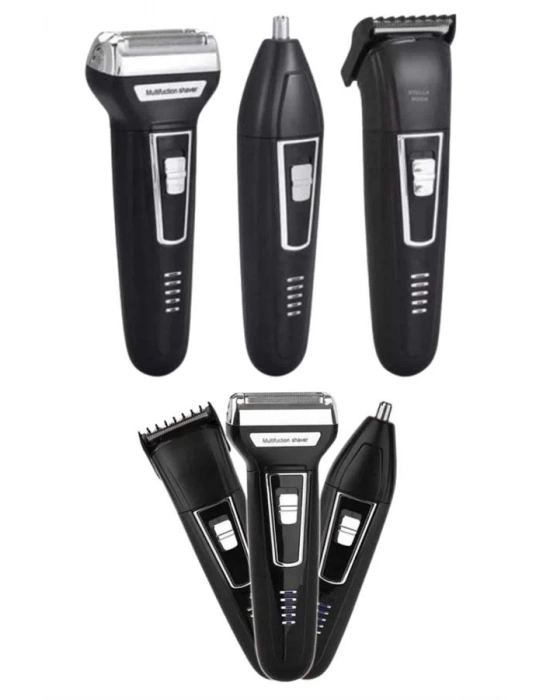 ® 3lü Set Saç Sakal Kesme Traş Makinesi Burun Kılı Alma Tıraş Makinesi