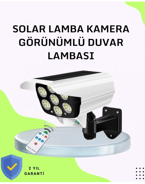 ® 3 Modlu Güneş Paneli Aydınlatmalı Dış Mekan Güvenlik Işığı – IP65 Su Geçirmez, PIR Sensörlü
